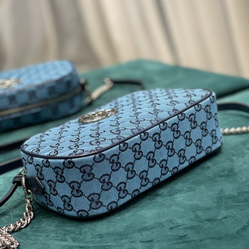 Gucci Small Diagonal GG Marmont Matelasse Shoulder Bag