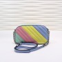 Gucci Matelasse Diagonal Small GG Marmont Chain Crossbody Bag