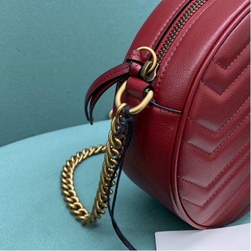 Gucci Mini GG Marmont Matelassé Round Crossbody Bag