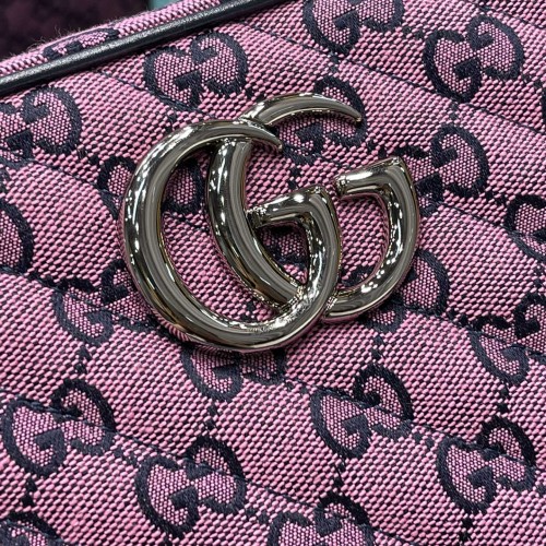 Gucci Small Diagonal GG Marmont Matelasse Shoulder Bag