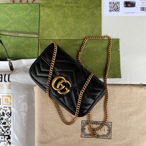 Gucci Matelasse Super Mini GG Marmont Shoulder Bag