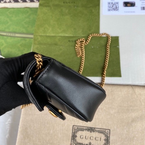 Gucci Matelasse Super Mini GG Marmont Shoulder Bag