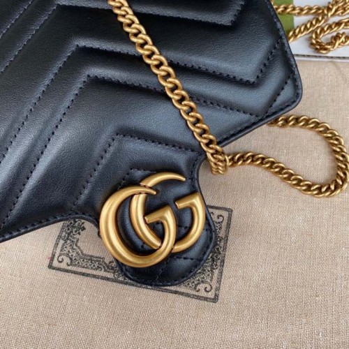 Gucci Matelasse Super Mini GG Marmont Shoulder Bag