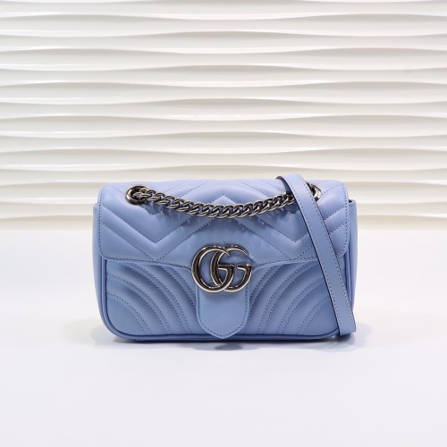 Gucci Calfskin Matelasse Mini GG Marmont Shoulder Bag