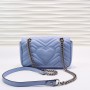 Gucci Calfskin Matelasse Mini GG Marmont Shoulder Bag