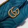 Gucci Velvet Matelasse Small GG Marmont Shoulder Bag