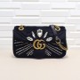 Gucci GG Marmont Velvet Matelassé Small Shoulder Bag