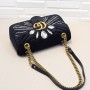 Gucci GG Marmont Velvet Matelassé Small Shoulder Bag