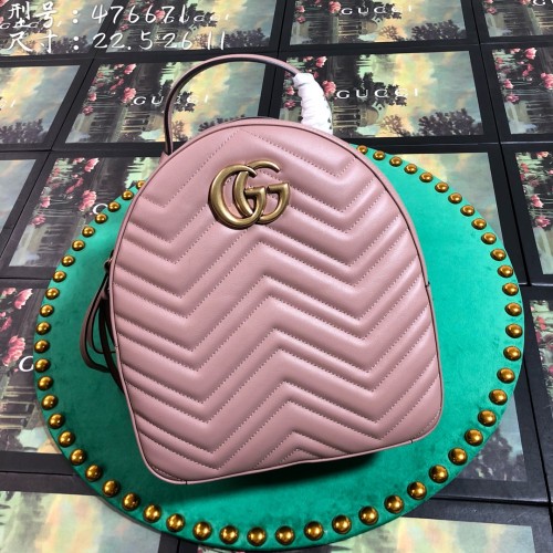 Gucci Matelassé Small GG Marmont Backpack