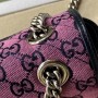 Gucci Matelassé Diagonal Small GG Marmont Shoulder Bag