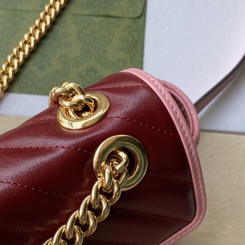 Gucci Matelasse Diagonal Small GG Marmont Crossbody Bag