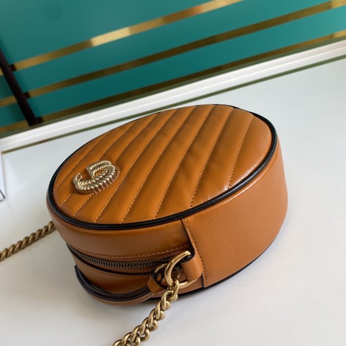 Gucci Mini Matelasse GG Marmont Round Shoulder Bag