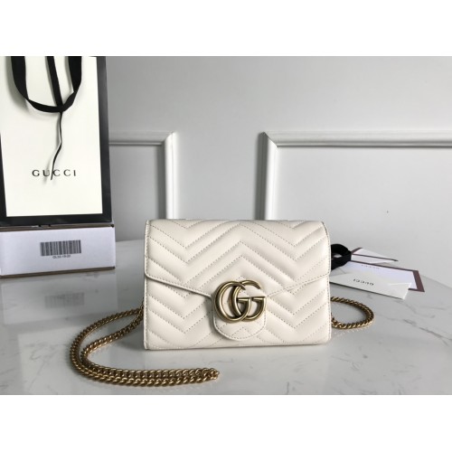 Gucci Mini GG Marmont Matelasse Wallet On Chain