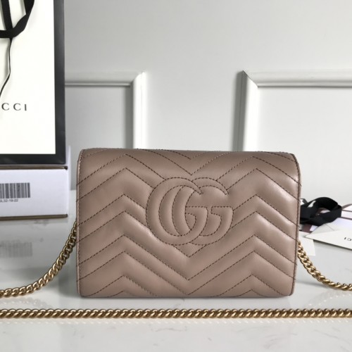 Gucci Mini GG Marmont Matelassé Wallet On Chain