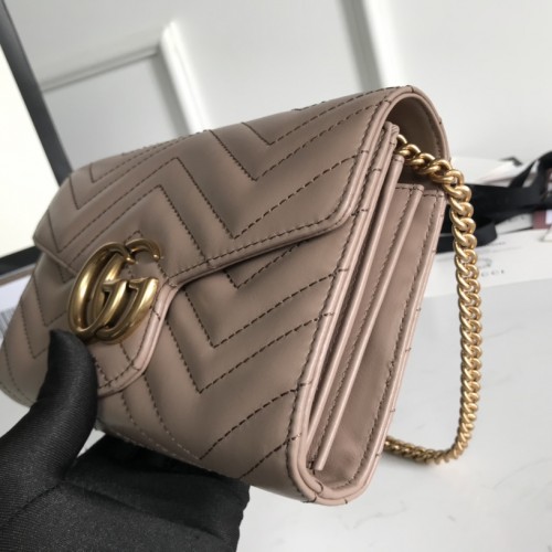 Gucci Mini GG Marmont Matelassé Wallet On Chain