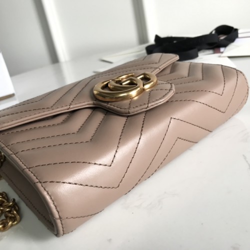 Gucci Mini GG Marmont Matelassé Wallet On Chain