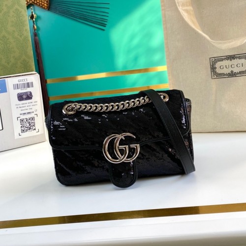 Gucci Mini Sequin GG Marmont Shoulder Bag