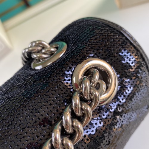 Gucci Mini Sequin GG Marmont Shoulder Bag