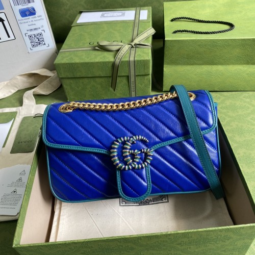 Gucci Small GG Marmont Matelassé Torchon Shoulder Bag