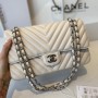 Chanel Classic Chevron Medium Double Flap Bag