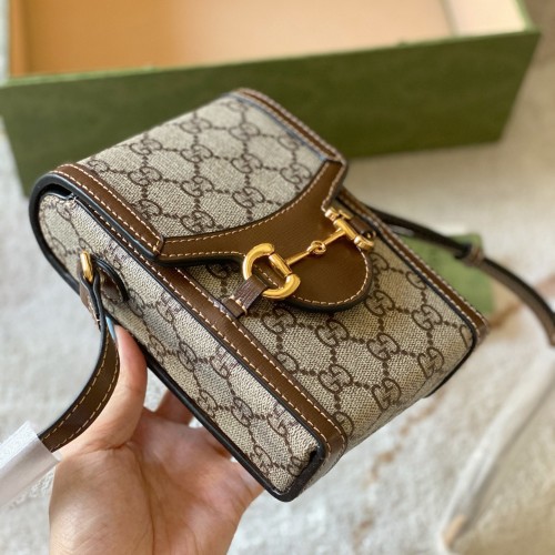 Gucci GG Supreme Mini Horsebit 1955 Crossbody Bag