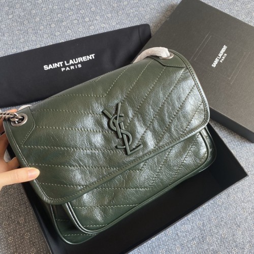 Saint Laurent Medium Niki Leather Shoulder Bag