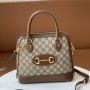 Gucci GG Supreme 1955 Horsebit Small Top Handle Bag