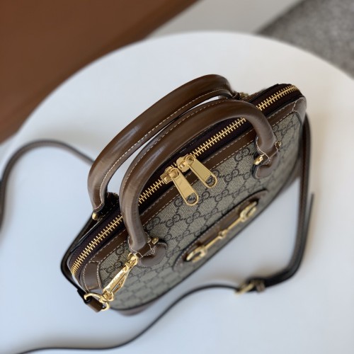 Gucci GG Supreme 1955 Horsebit Small Top Handle Bag