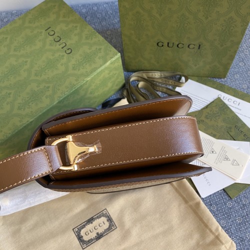 Gucci GG Supreme 1955 Horsebit Shoulder Bag