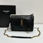 Saint Laurent Crocodile Embossed Medium Monogram Sunset