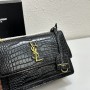 Saint Laurent Crocodile Embossed Medium Monogram Sunset