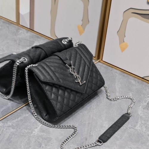 Saint Laurent 2022 Small Monogram Tri-Quilt Envelope Bag