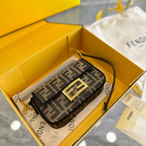 Fendi 2022 Mini Zucca Baguette Bag