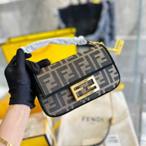 Fendi 2022 Mini Zucca Baguette Bag