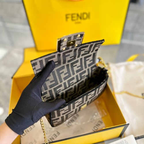 Fendi 2022 Mini Zucca Baguette Bag