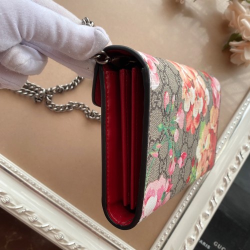 Gucci GG Supreme Blooms Mini Dionysus Wallet On Chain