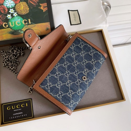 Gucci GGX Denim Mini Dionysus Wallet on Chain