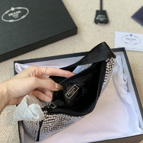 Prada Crystal Satin Re-Edition 2000 Mini Bag