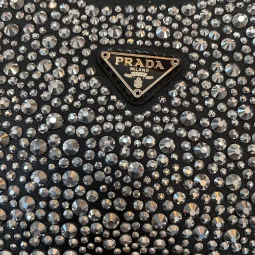 Prada Crystal-Embellished Cleo Shoulder Bag