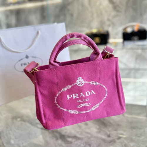 Prada Small Canapa Logo Tote