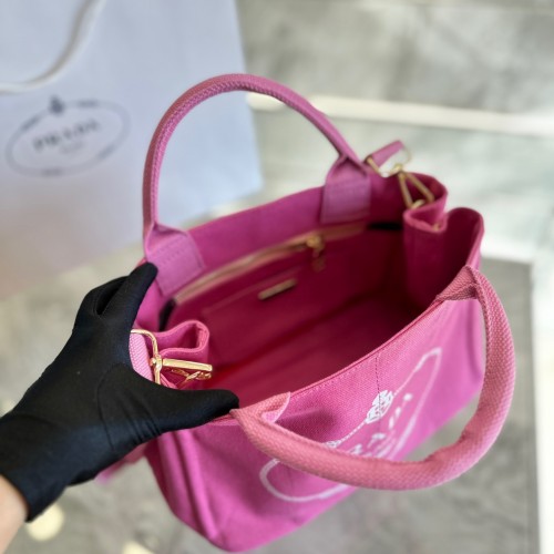 Prada Small Canapa Logo Tote