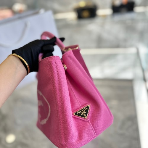 Prada Small Canapa Logo Tote