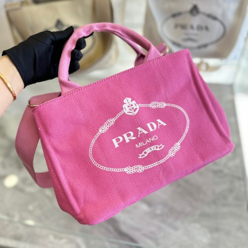 Prada Small Canapa Logo Tote