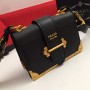 Prada Saffiano-Trimmed City Calf Cahier Bag