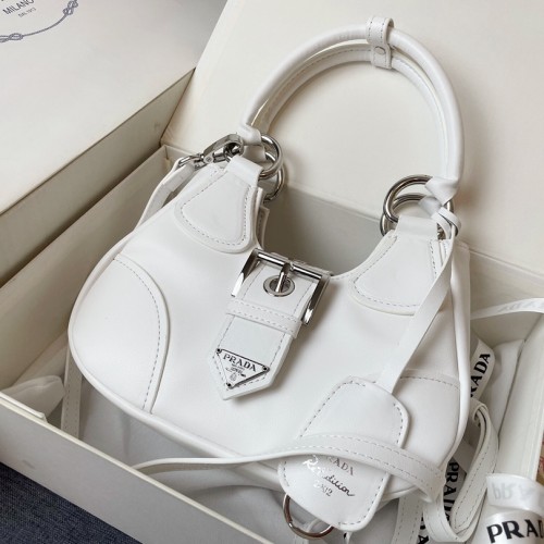 Prada Re-Edition 2002 Nappa Soft Moon Bag w/ Strap