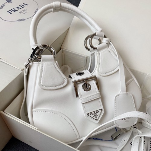 Prada Re-Edition 2002 Nappa Soft Moon Bag w/ Strap