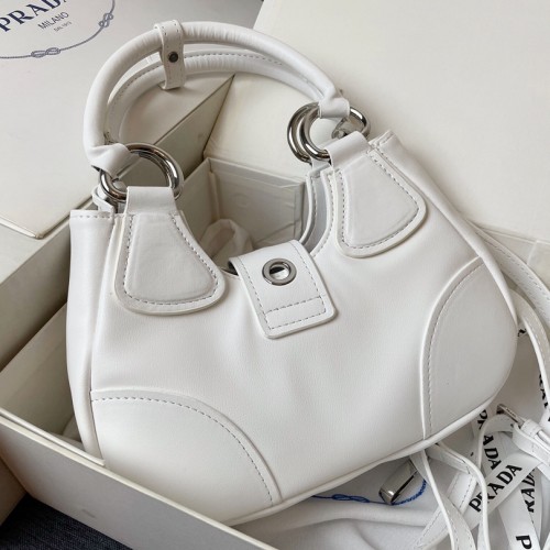 Prada Re-Edition 2002 Nappa Soft Moon Bag w/ Strap