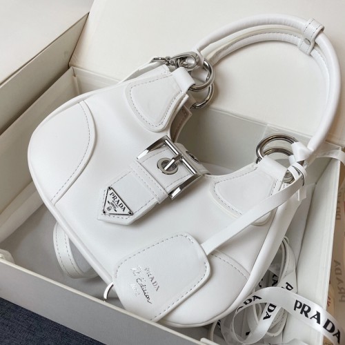 Prada Re-Edition 2002 Nappa Soft Moon Bag w/ Strap