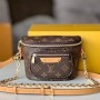 LV Ladies Coated Canvas Waist Bag Messenger Bag