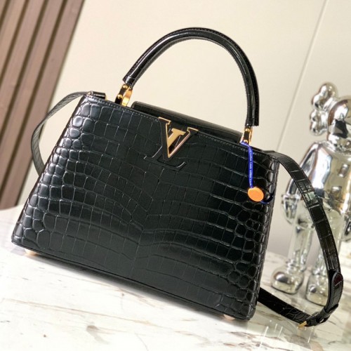 LV CAPUCINES MM N92967 High-end Crocodile Leather Handbag – Shoulder Bag & Crossbody Bag